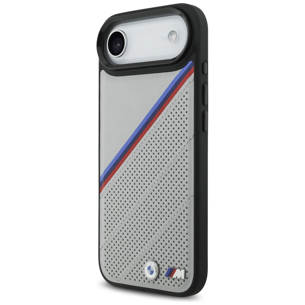 BMW M Tricolor Metal Logo MagSafe Case for iPhone 17 Air - Gray_1