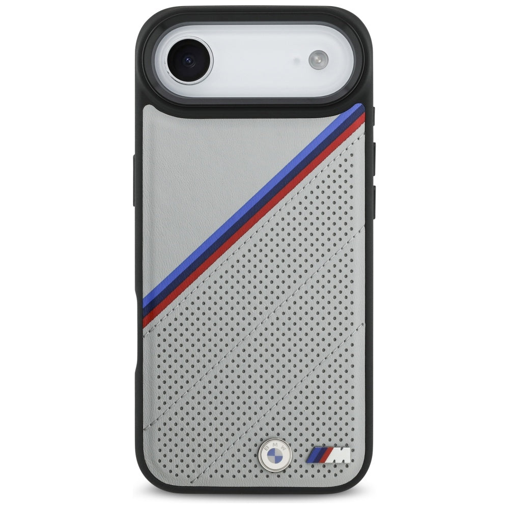 BMW M Tricolor Metal Logo MagSafe Case for iPhone 17 Air - Gray_2