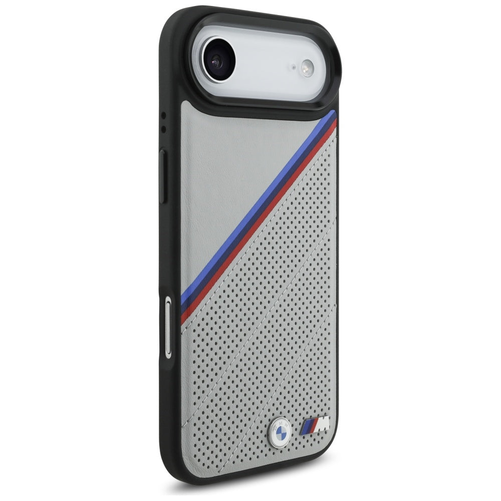 BMW M Tricolor Metal Logo MagSafe Case for iPhone 17 Air - Gray_3