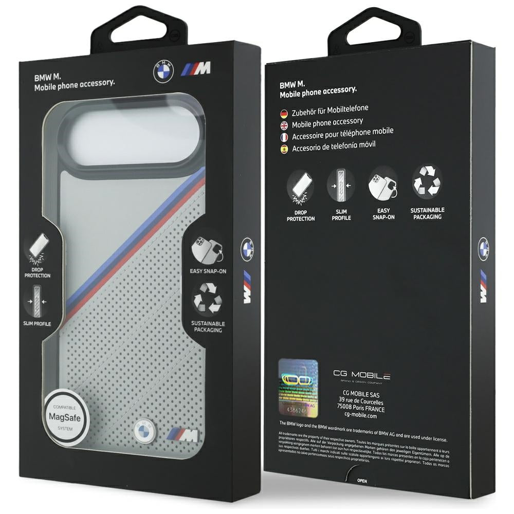 BMW M Tricolor Metal Logo MagSafe Case for iPhone 17 Air - Gray_7