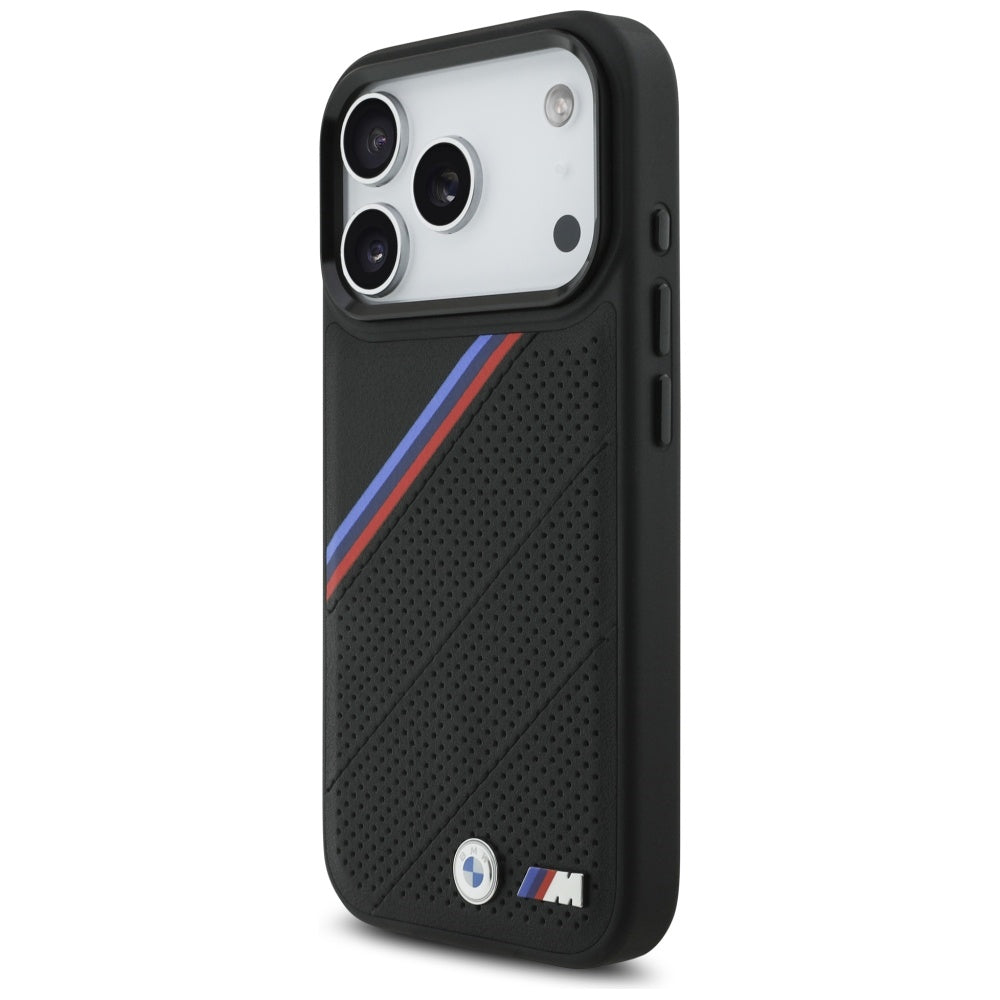 BMW M Tricolor Metal Logo MagSafe Case for iPhone 17 Pro - Black_1