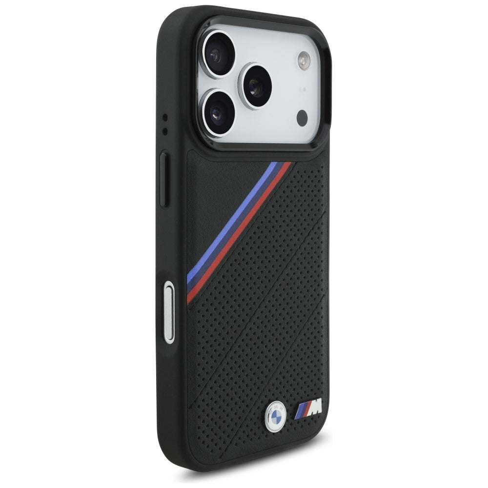 BMW M Tricolor Metal Logo MagSafe Case for iPhone 17 Pro - Black_3