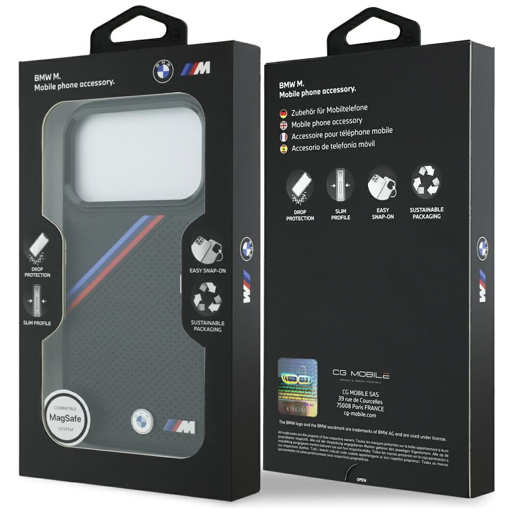 BMW M Tricolor Metal Logo MagSafe Case for iPhone 17 Pro - Black_7