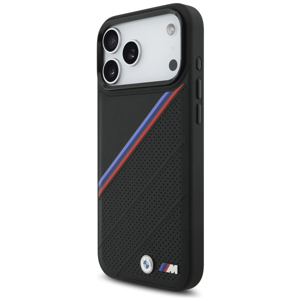 BMW M Tricolor Metal Logo MagSafe Case for iPhone 17 Pro Max - Black_1