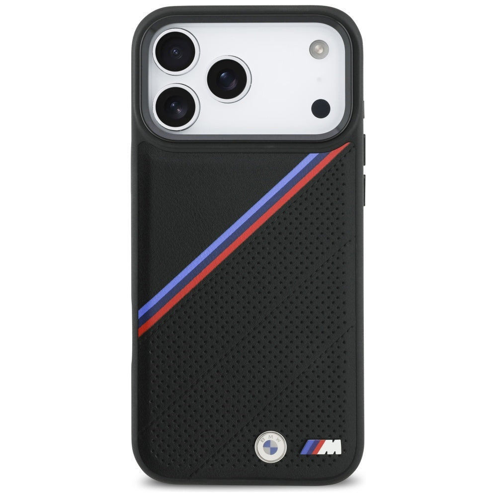 BMW M Tricolor Metal Logo MagSafe Case for iPhone 17 Pro Max - Black_2