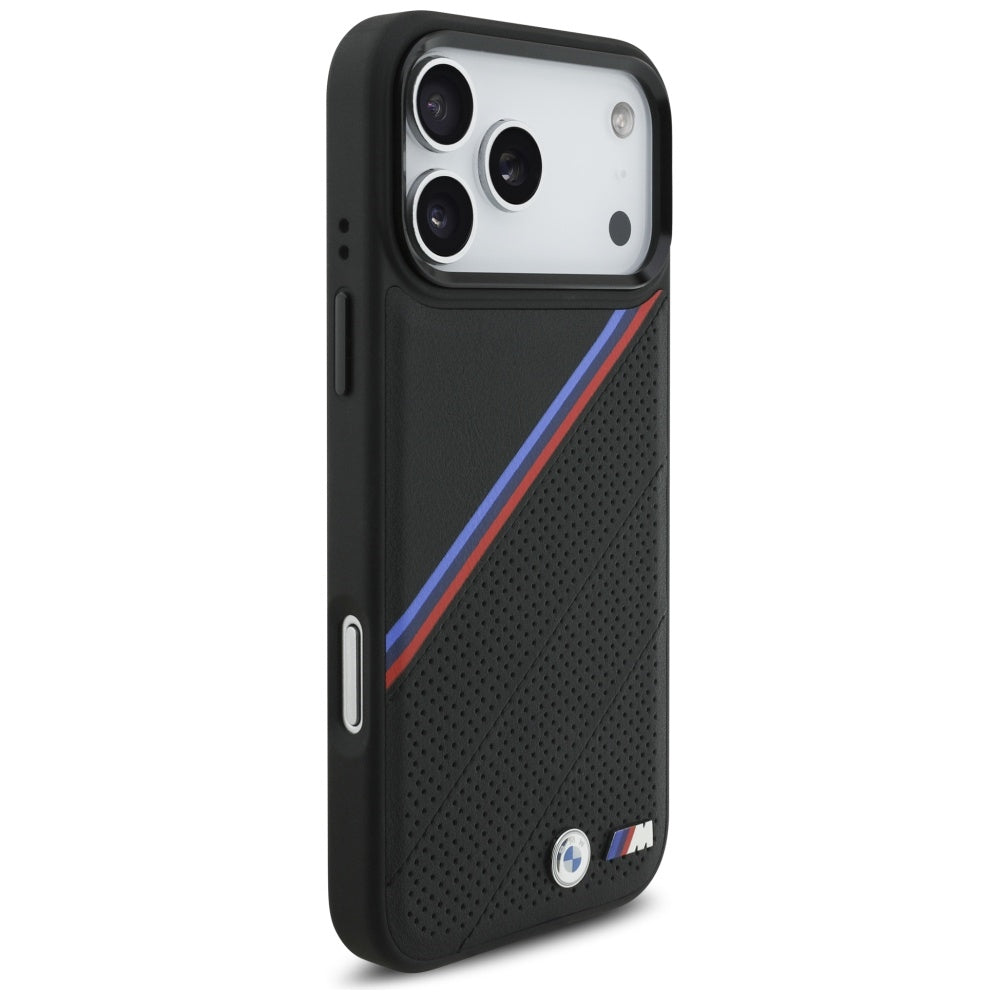 BMW M Tricolor Metal Logo MagSafe Case for iPhone 17 Pro Max - Black_3