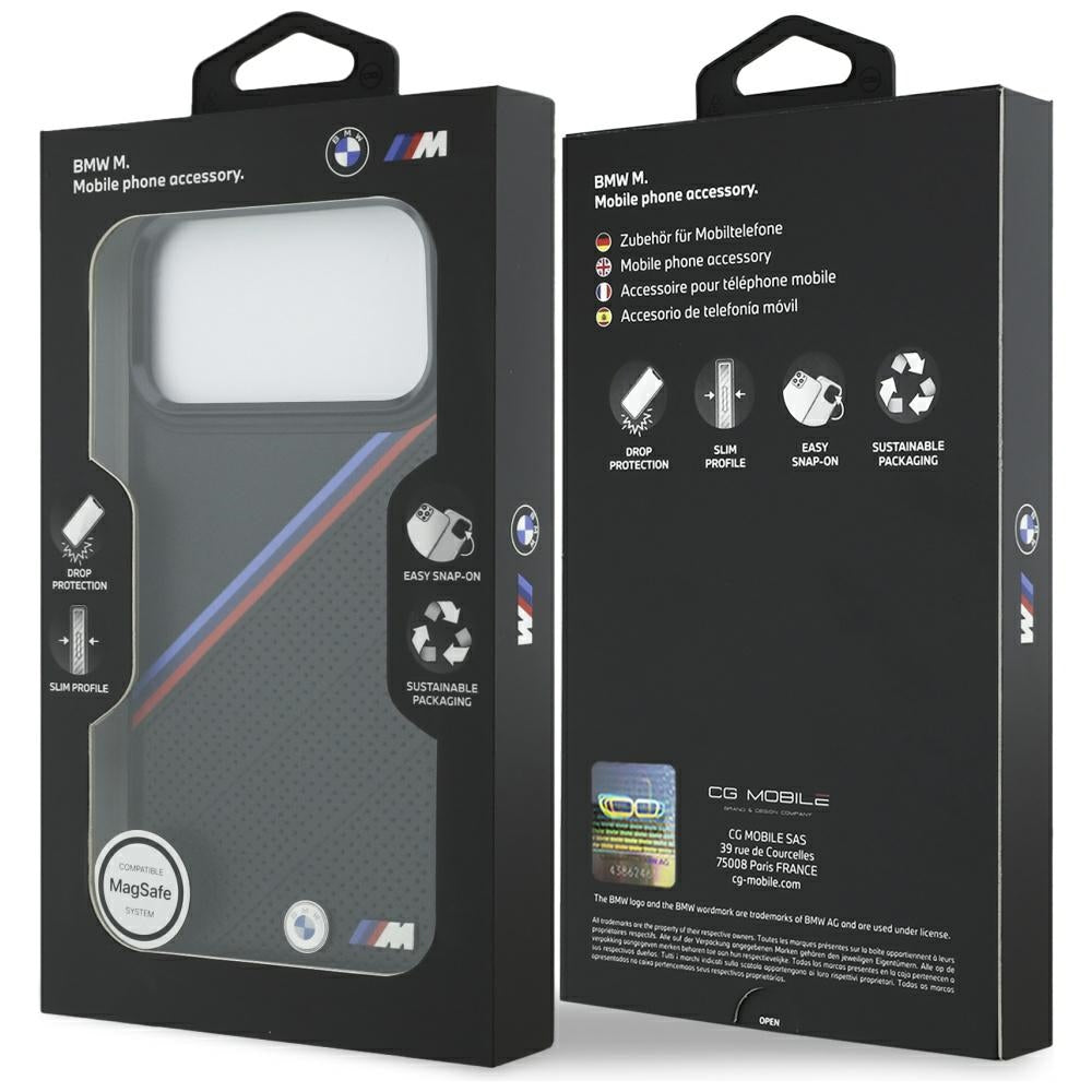 BMW M Tricolor Metal Logo MagSafe Case for iPhone 17 Pro Max - Black_7
