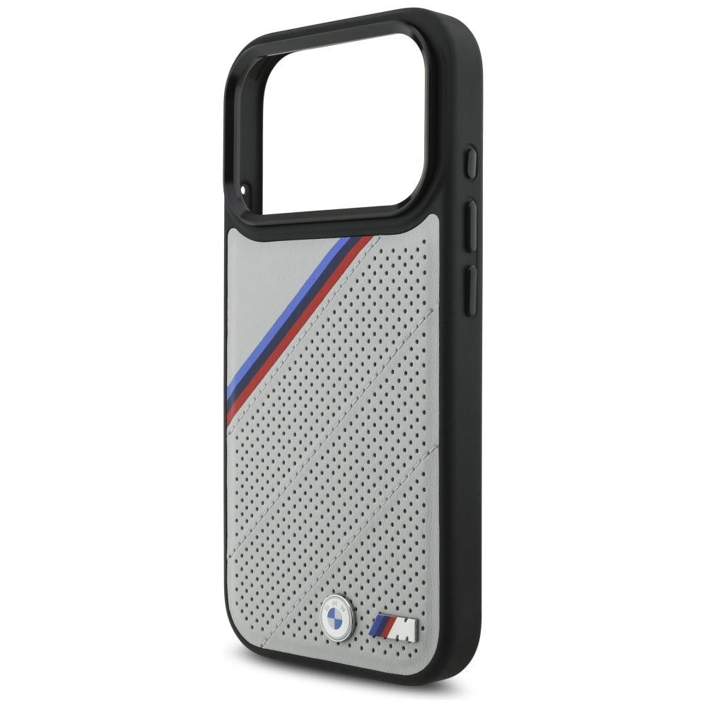 BMW M Tricolor Metal Logo MagSafe Case for iPhone 17 Pro - Gray_5