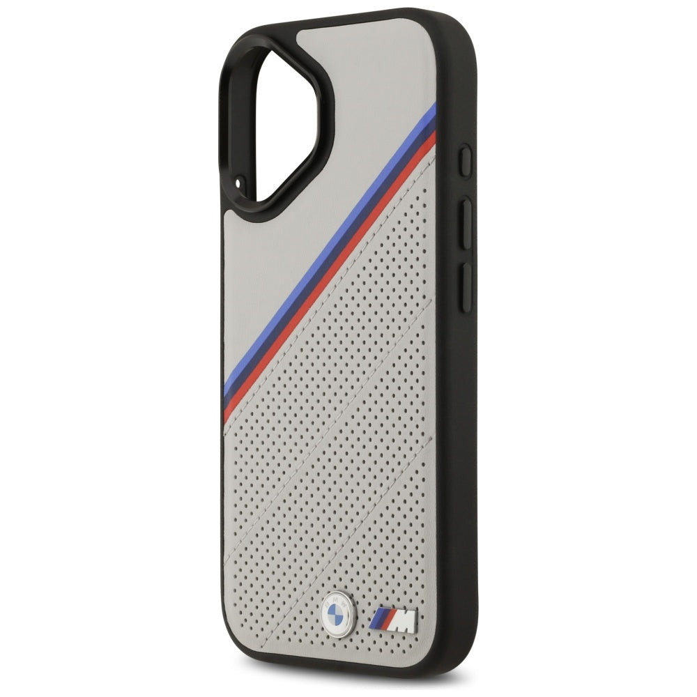 BMW M Tricolor Metal Logo MagSafe Case for iPhone 17 - Gray_5