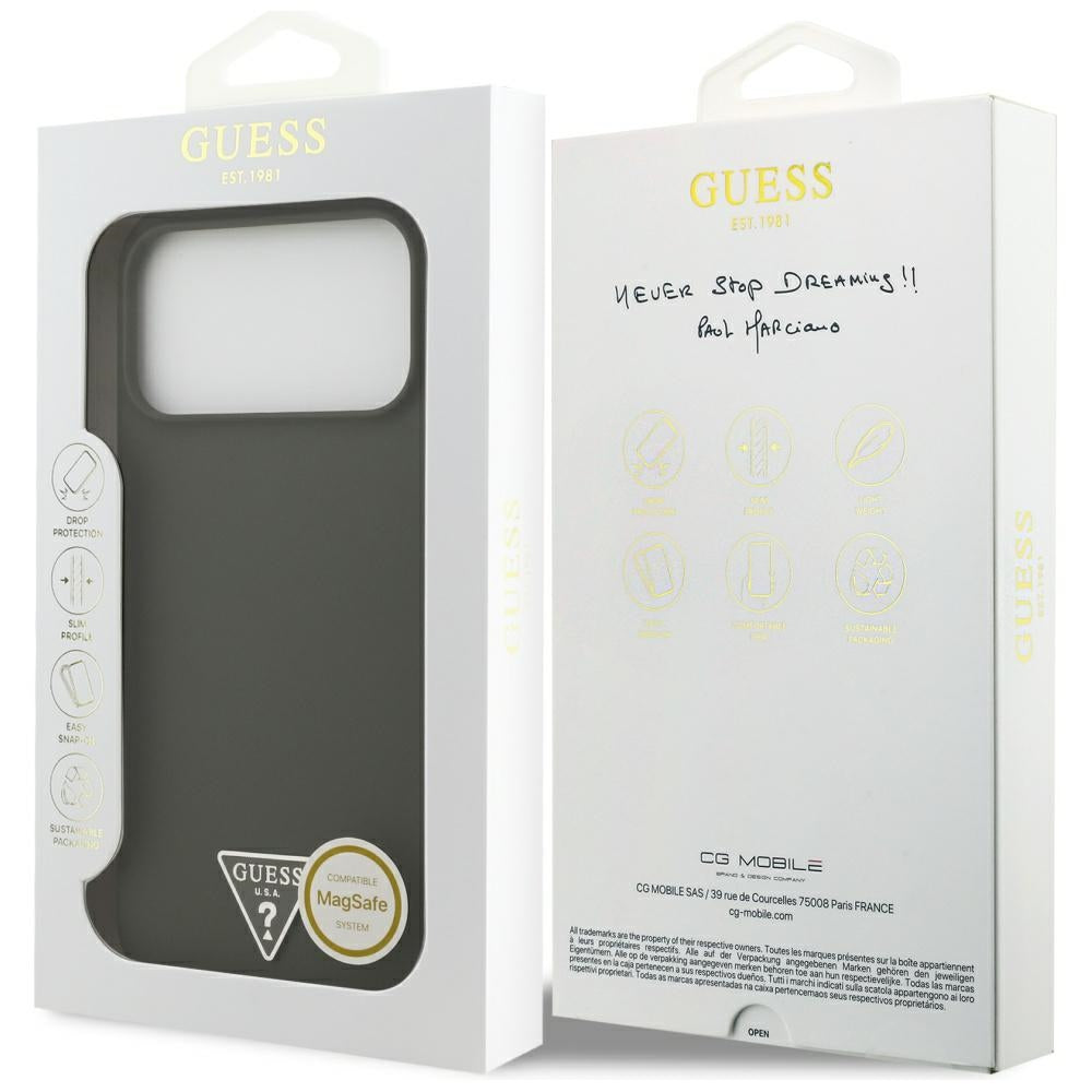 Guess Silicone Triangle Logo MagSafe Case for iPhone 17 Pro Max - Green_7