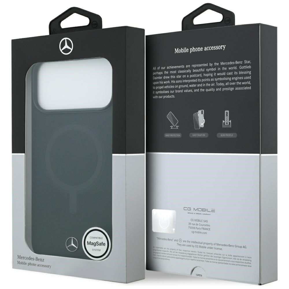 Mercedes Plain Smooth Leather MagSafe Case for iPhone 17 Pro Max - Black_7