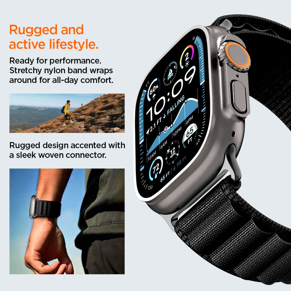Strap Spigen WBF1 Strap for Apple Watch 44 / 45 / 46 / 49 mm - Black_15