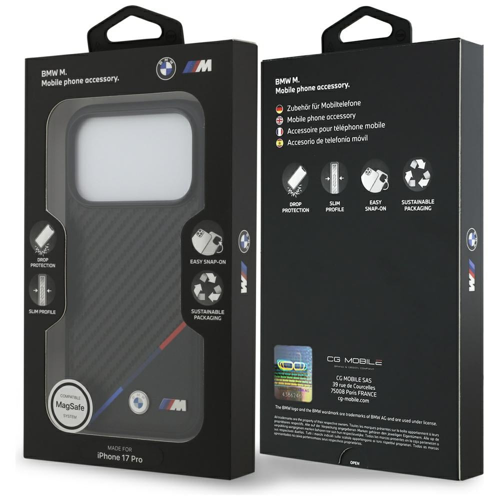 BMW M Carbon Tricolor Line MagSafe Case for iPhone 17 Pro - Black_7