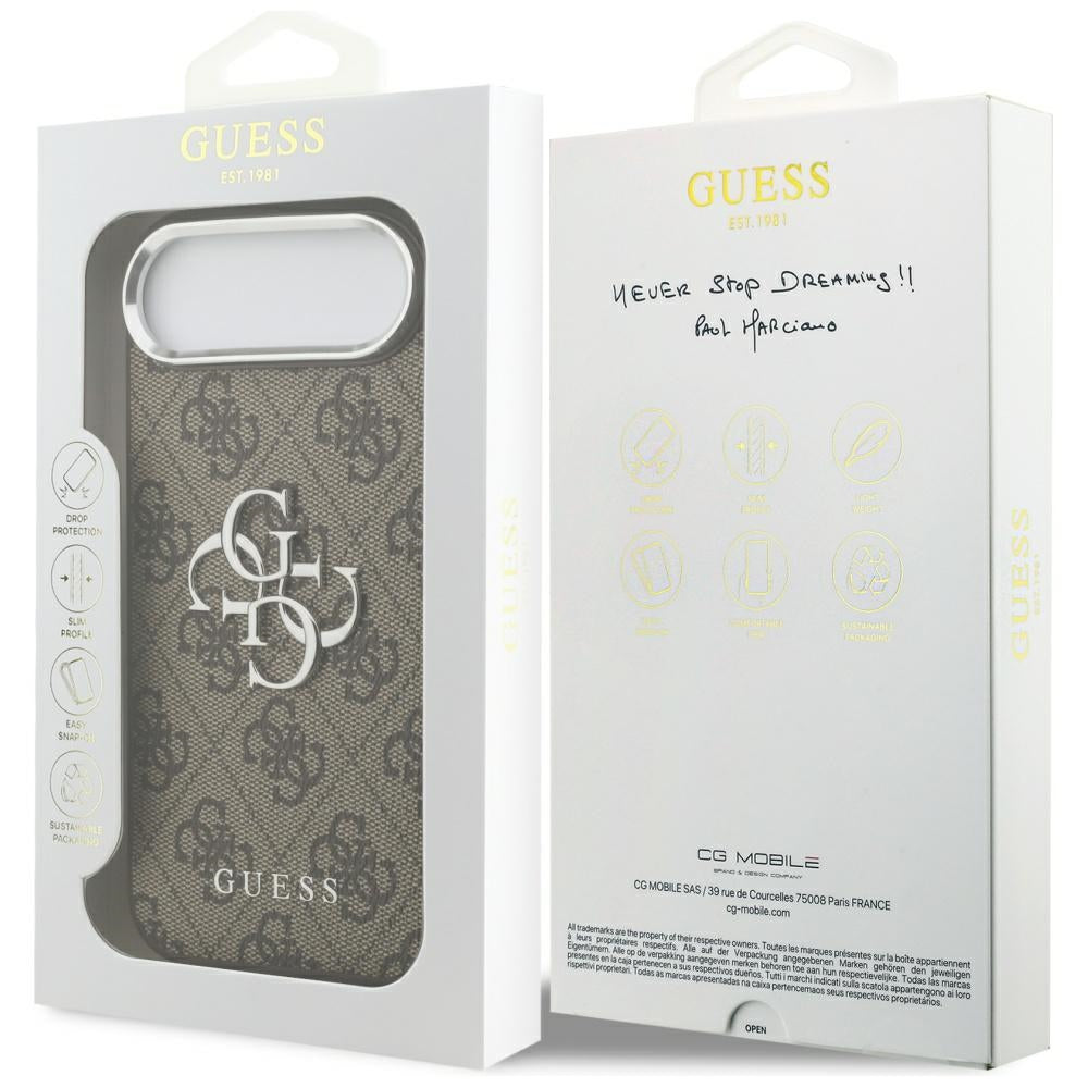 Guess 4G Big 4G Classic Logo case for iPhone 17 Air - brown and silver_7