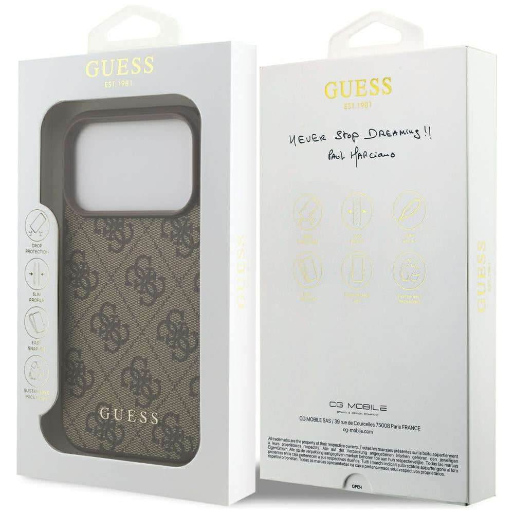 Guess 4G Classic Case for iPhone 17 Pro - Brown_7