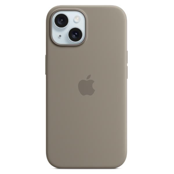 Custodia MagSafe in silicone per iPhone 15 Plus - Grigio creta_0