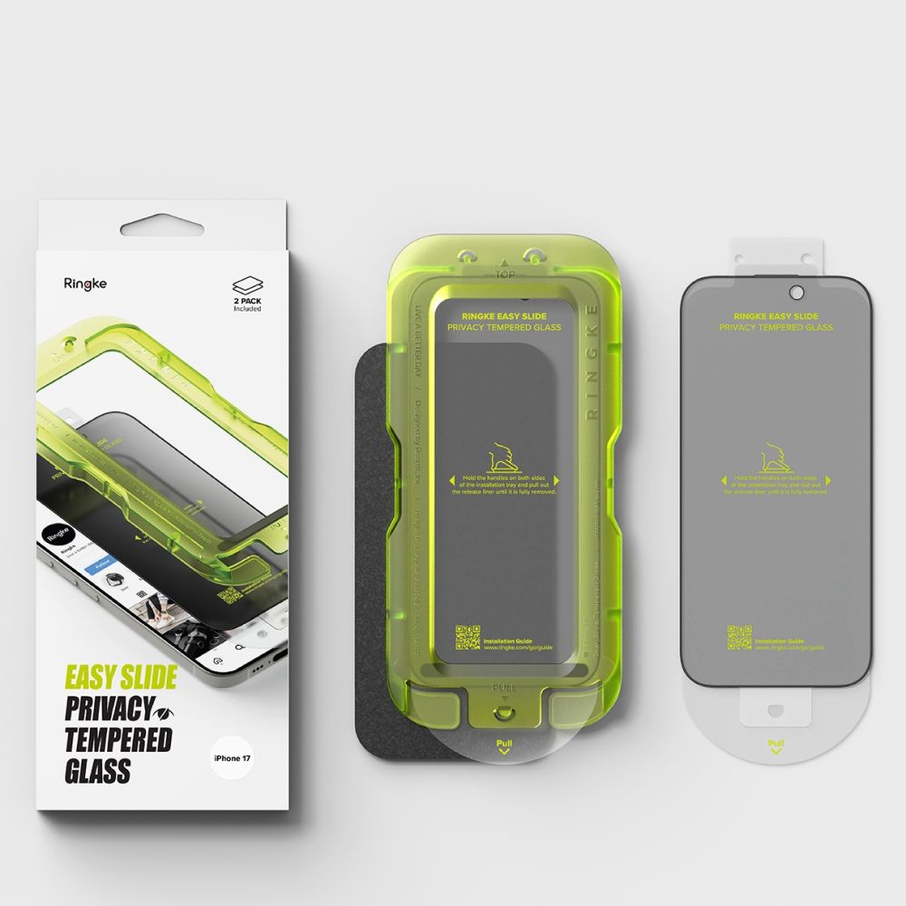 Ringke Easy Slide 2-pack Privacy Glass for iPhone 17 - Black_5