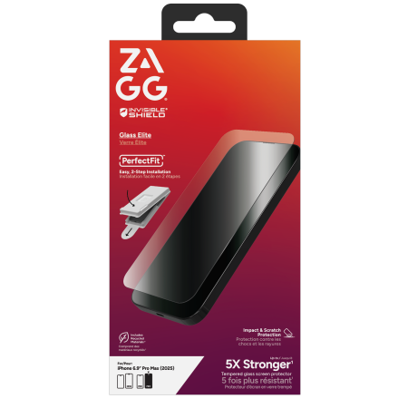 ZAGG Invisibleshield Glass Elite Tempered Glass for iPhone 17 Pro Max_0