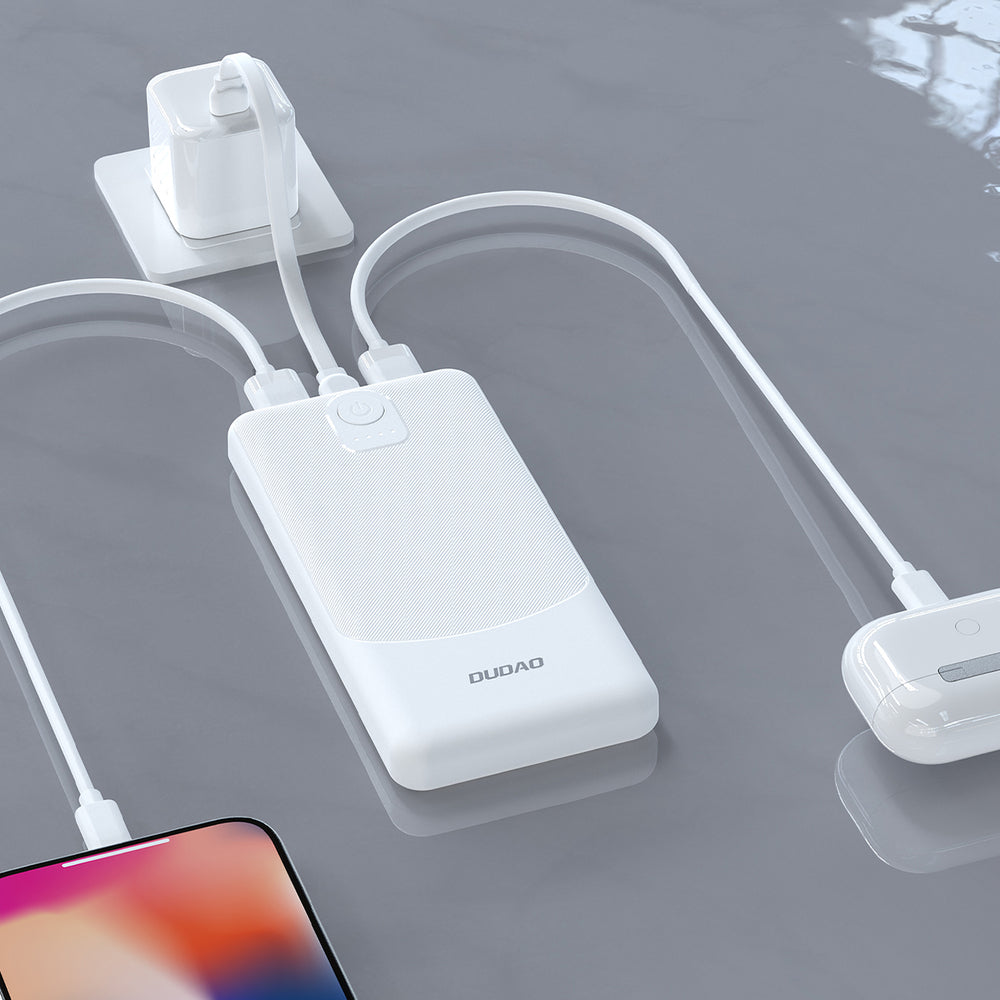 Powerbank Dudao K10 10000mAh 2.4A 2 x USB-A - white_5