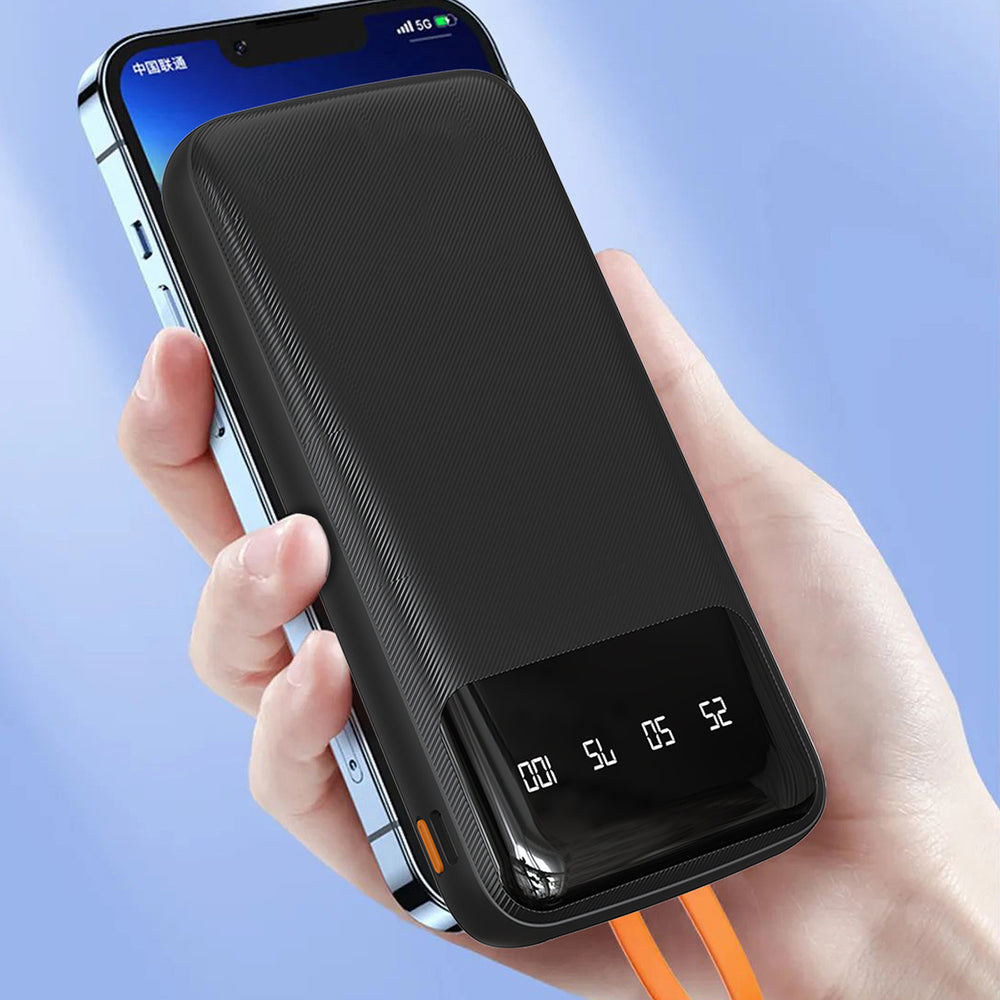 Dudao K6Pro Universal 10000mAh Power Bank with USB Cable, USB Type C, Lightning Black (K6Pro-black)_1