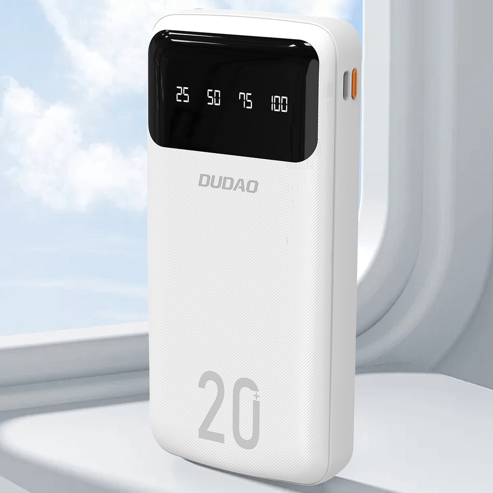 Dudao capacious powerbank with 3 built-in cables 20000mAh USB Type C + micro USB + Lightning white (Dudao K6Pro +)_4