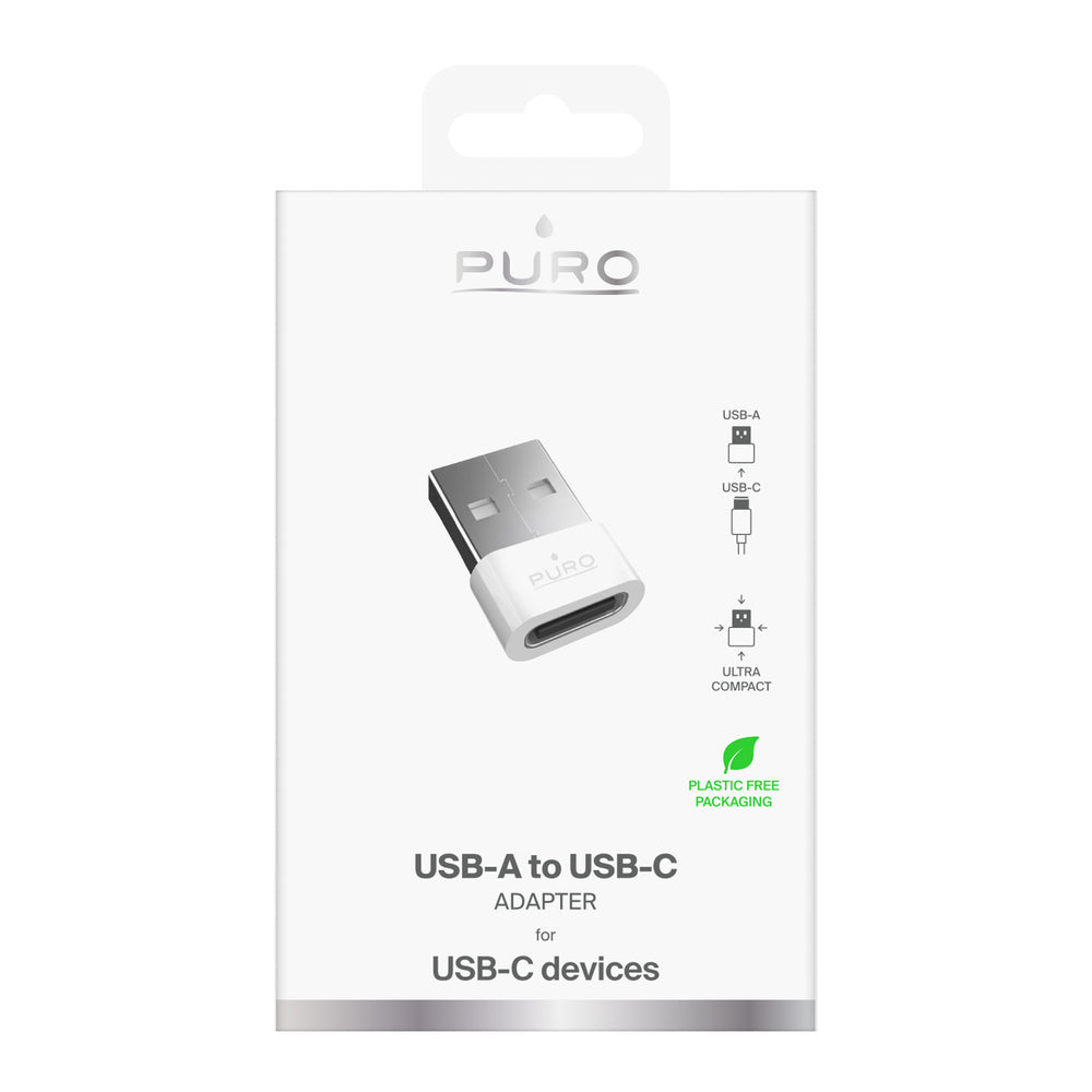 Puro USB-C - USB-A Adapter - White_1