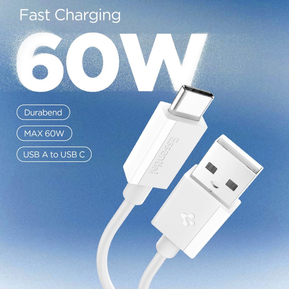 Spigen EB6010AC USB-A / USB-C 60W Cable 100 cm - White_2