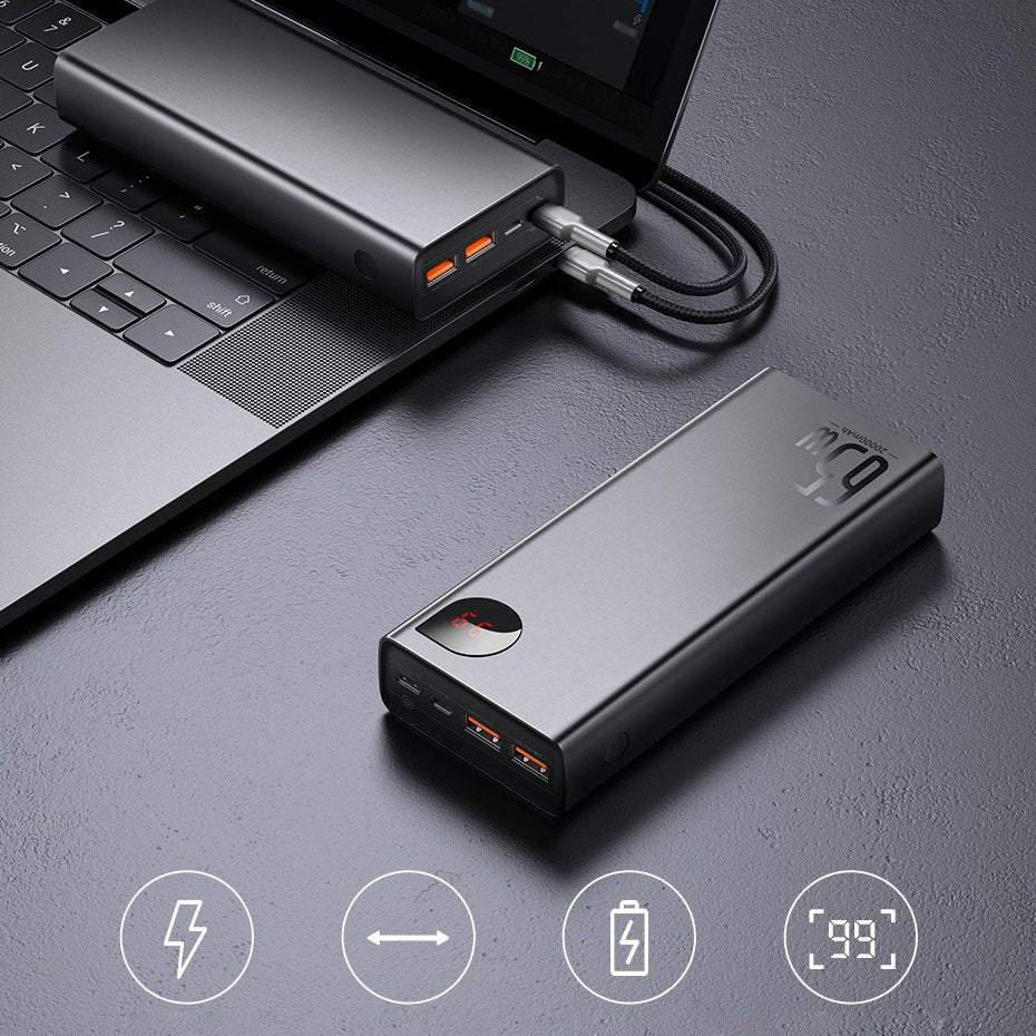 Baseus Adaman power bank 2x USB / 1x USB Type C / 1x micro USB 20000mAh 65W Quick Charge 4.0 Power Delivery blue (PPIMDA-D03)_12