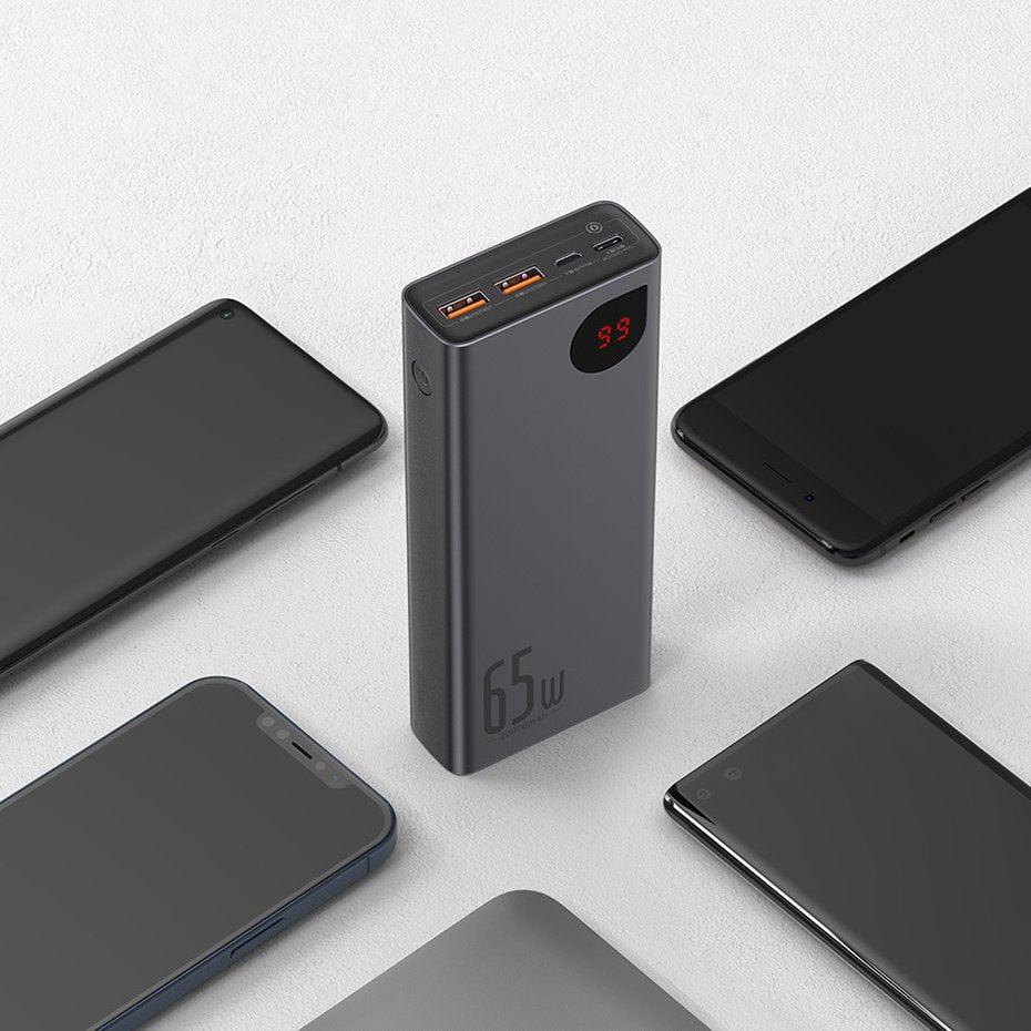 Baseus Adaman power bank 2x USB / 1x USB Type C / 1x micro USB 20000mAh 65W Quick Charge 4.0 Power Delivery blue (PPIMDA-D03)_17