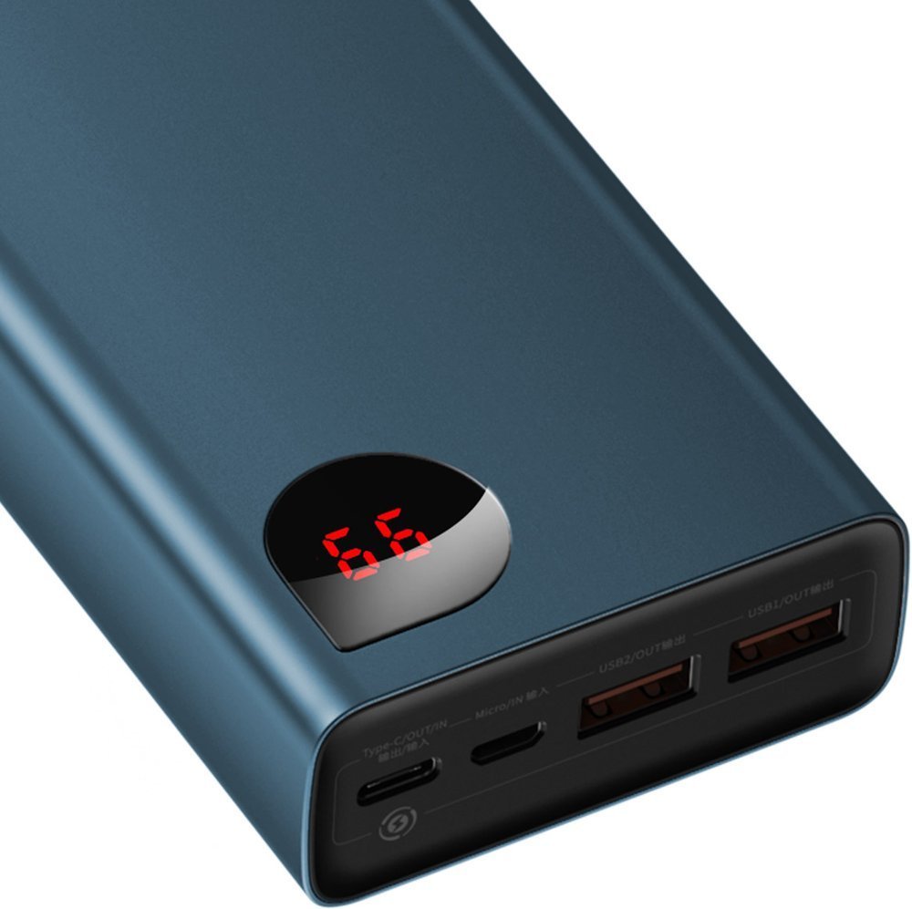 Baseus Adaman power bank 2x USB / 1x USB Type C / 1x micro USB 20000mAh 65W Quick Charge 4.0 Power Delivery blue (PPIMDA-D03)_2