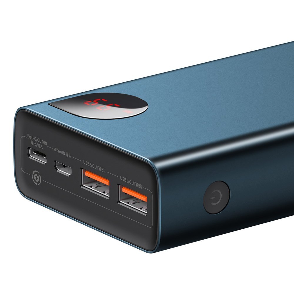 Baseus Adaman power bank 2x USB / 1x USB Type C / 1x micro USB 20000mAh 65W Quick Charge 4.0 Power Delivery blue (PPIMDA-D03)_6