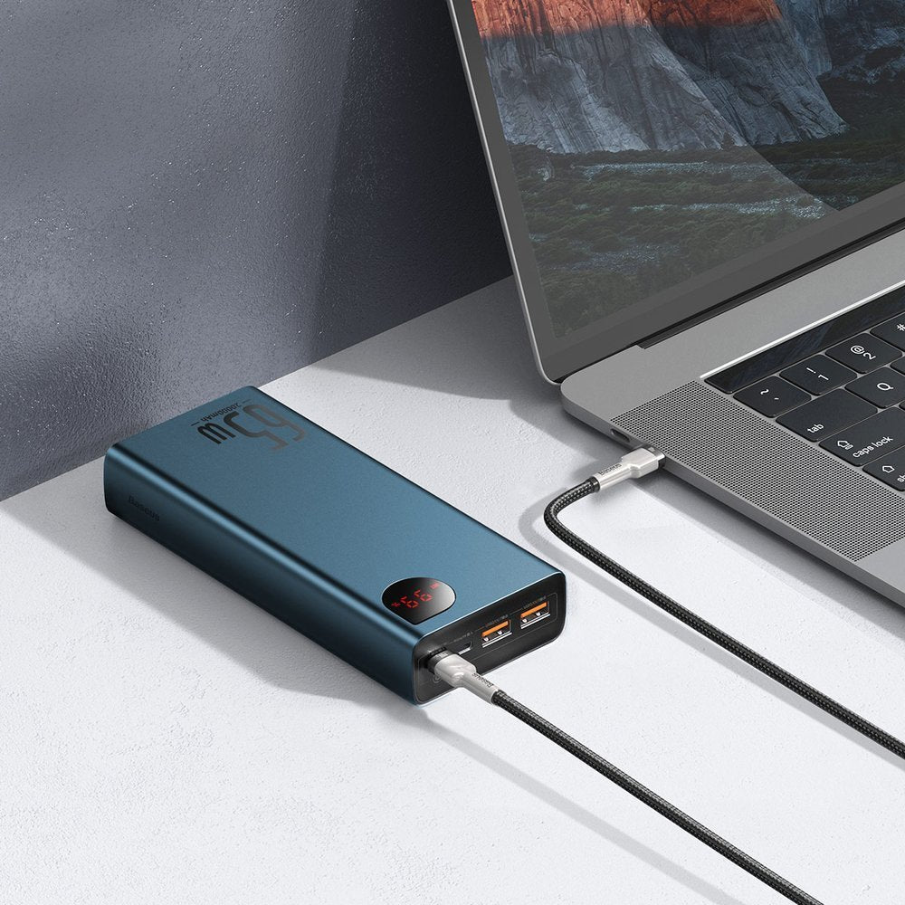 Baseus Adaman power bank 2x USB / 1x USB Type C / 1x micro USB 20000mAh 65W Quick Charge 4.0 Power Delivery blue (PPIMDA-D03)_8