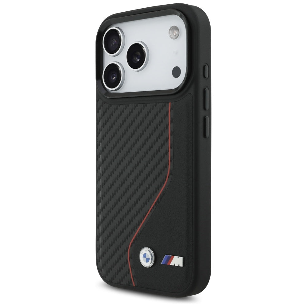 BMW M Carbon Line & Logo MagSafe Case for iPhone 17 Pro - Red_1