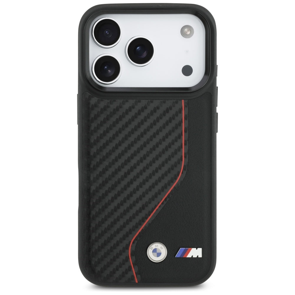 BMW M Carbon Line & Logo MagSafe Case for iPhone 17 Pro - Red_2