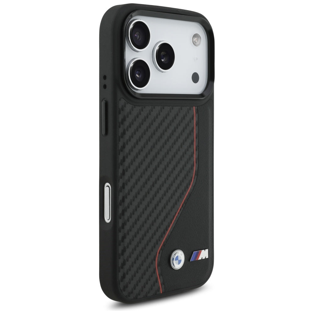 BMW M Carbon Line & Logo MagSafe Case for iPhone 17 Pro - Red_3