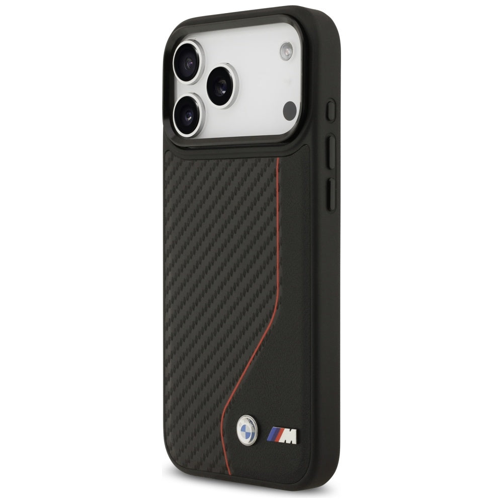 BMW M Carbon Line & Logo MagSafe Case for iPhone 17 Pro Max - Red_1