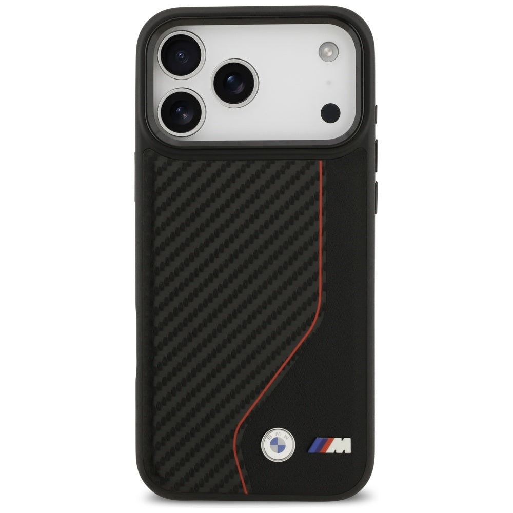 BMW M Carbon Line & Logo MagSafe Case for iPhone 17 Pro Max - Red_2