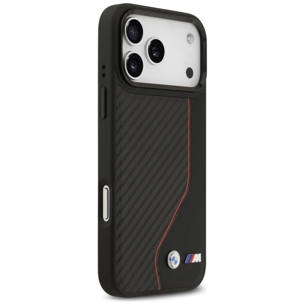 BMW M Carbon Line & Logo MagSafe Case for iPhone 17 Pro Max - Red_3