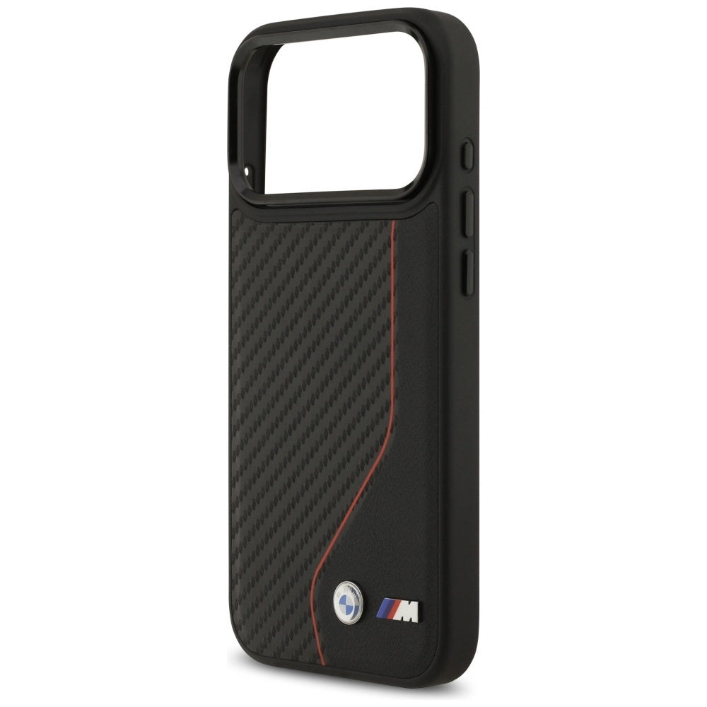 BMW M Carbon Line & Logo MagSafe Case for iPhone 17 Pro Max - Red_5