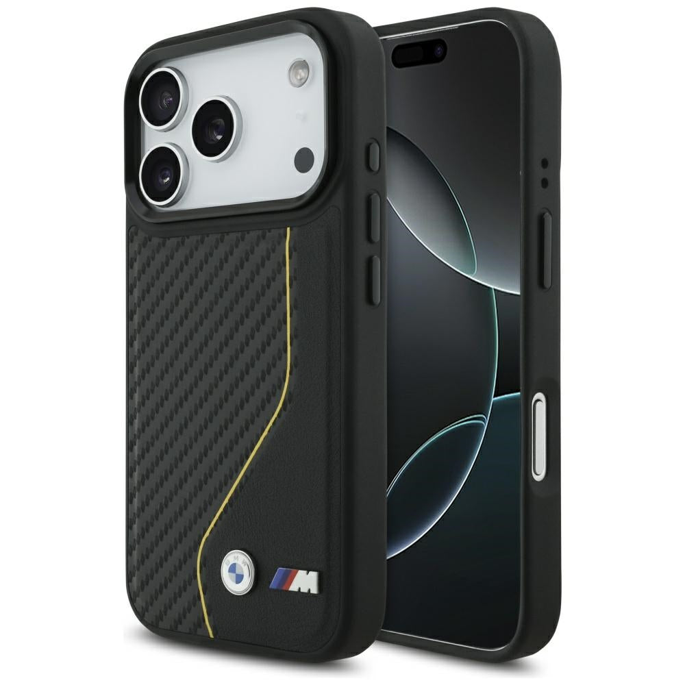 BMW M Carbon Line & Logo MagSafe Case for iPhone 17 Pro - Yellow_0