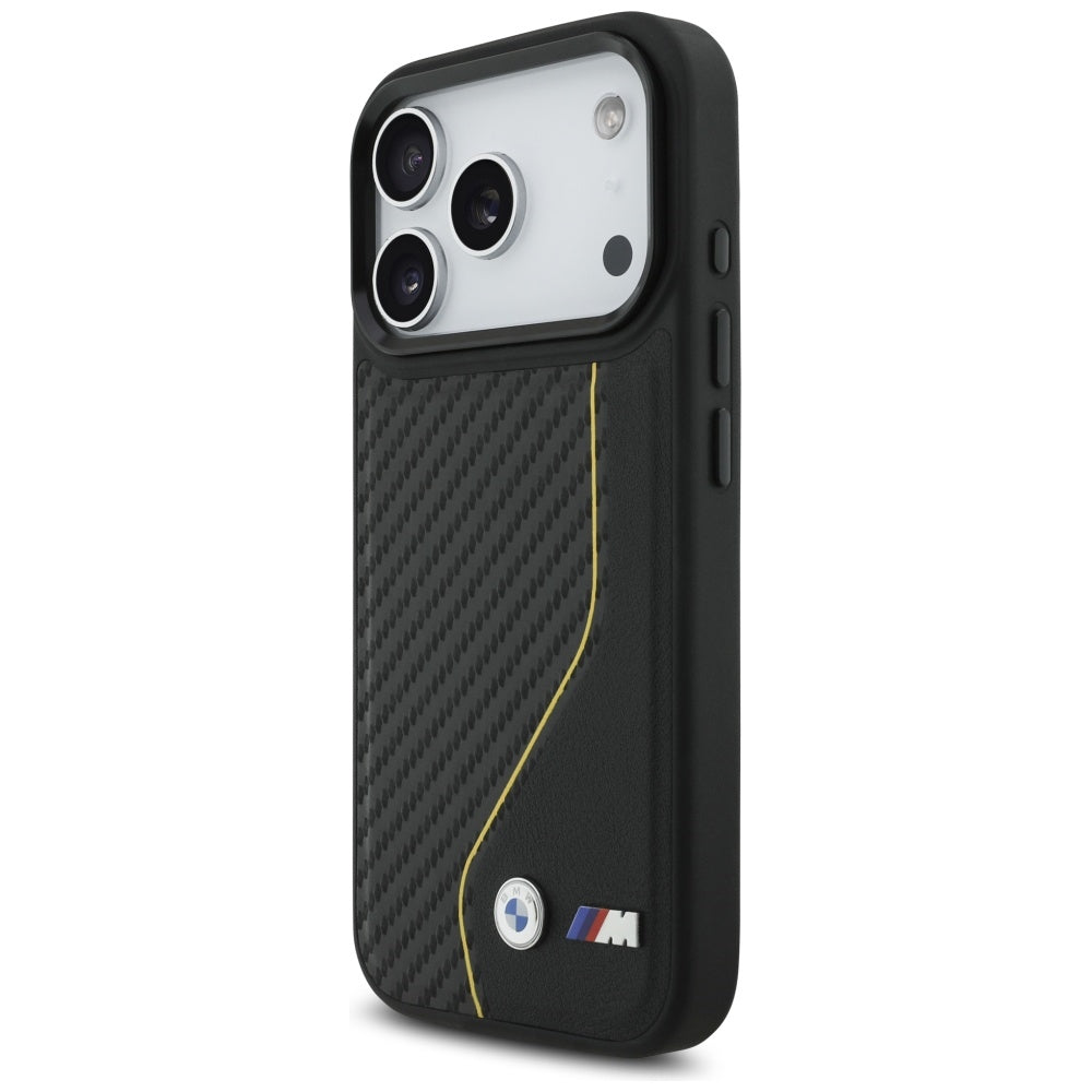 BMW M Carbon Line & Logo MagSafe Case for iPhone 17 Pro - Yellow_1