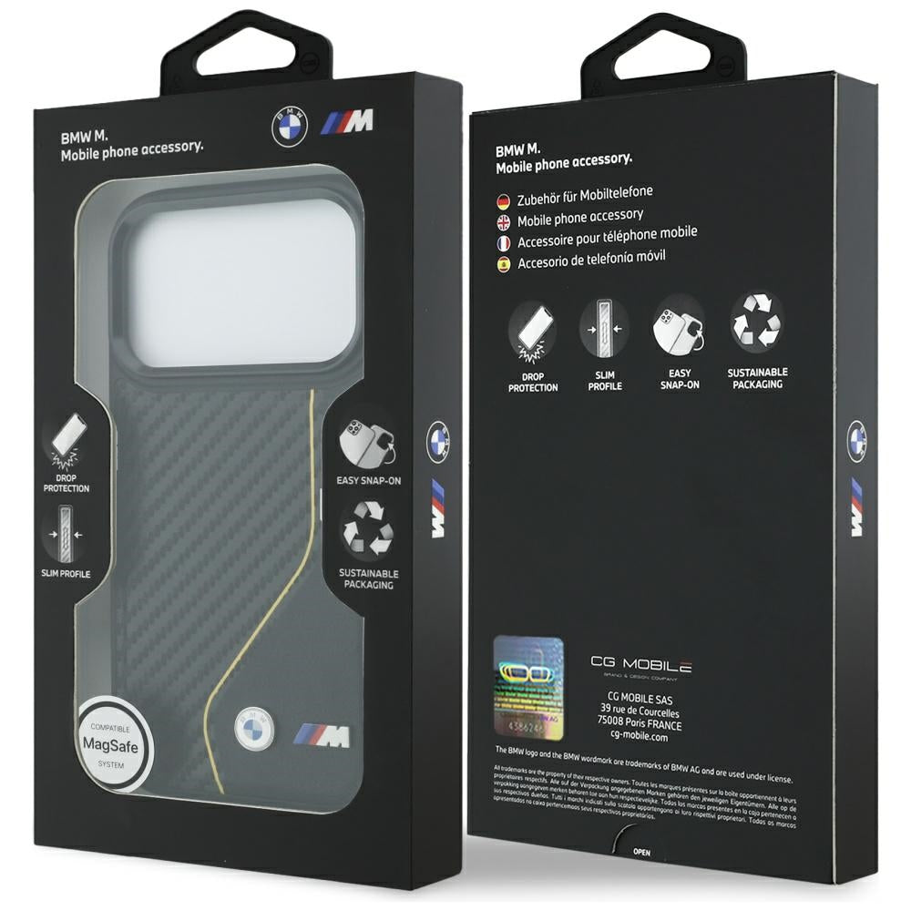 BMW M Carbon Line & Logo MagSafe Case for iPhone 17 Pro - Yellow_7
