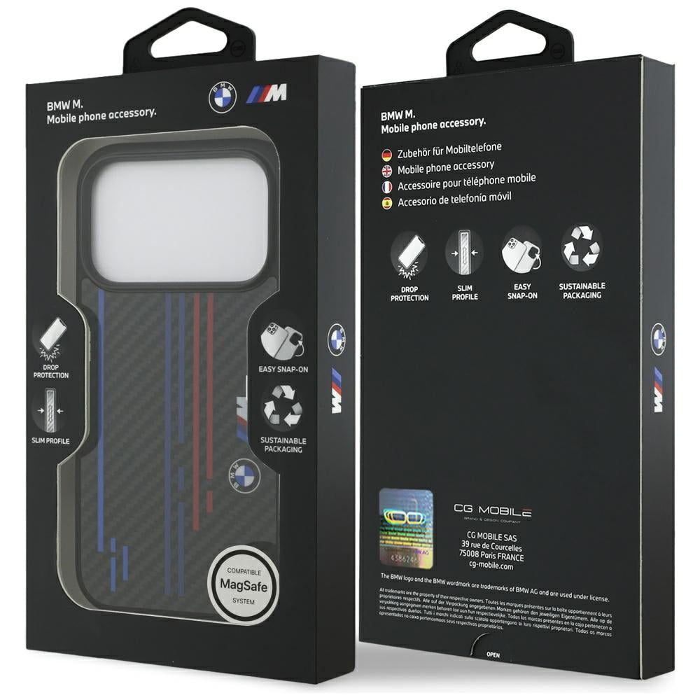BMW M Kevlar Lines & Logo MagSafe Case for iPhone 17 Pro - Black_6