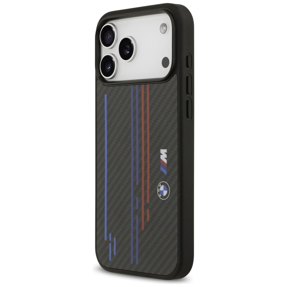 BMW M Kevlar Lines & Logo MagSafe Case for iPhone 17 Pro Max - Black_1