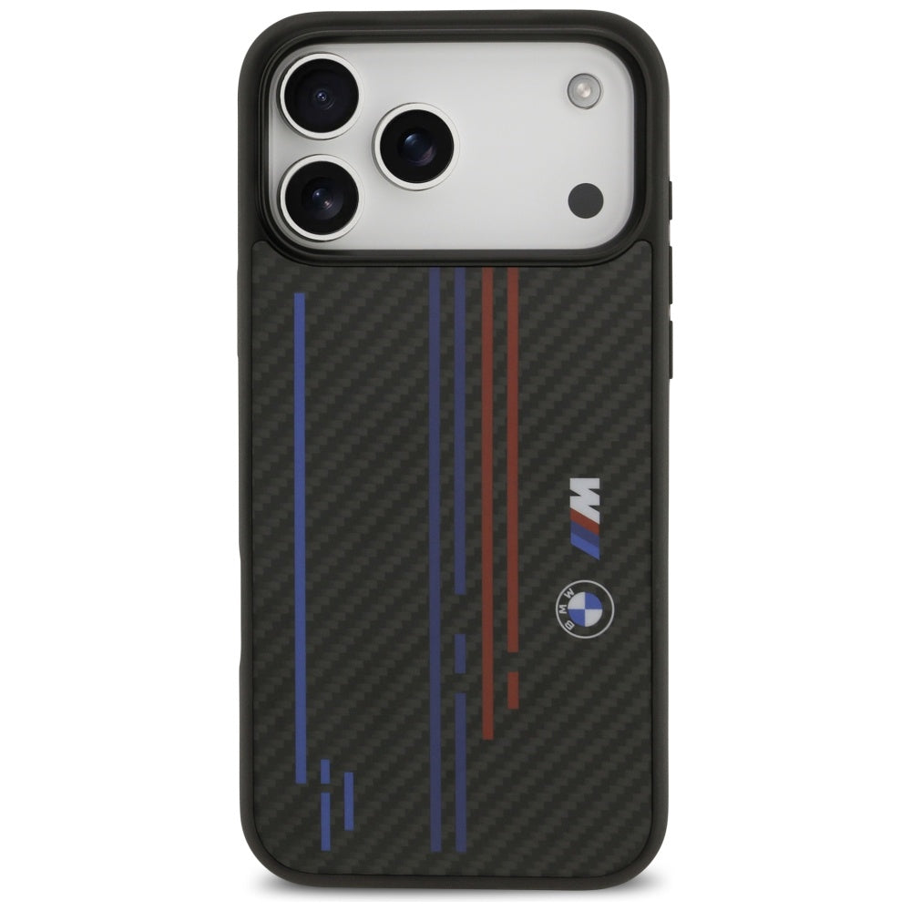 BMW M Kevlar Lines & Logo MagSafe Case for iPhone 17 Pro Max - Black_2