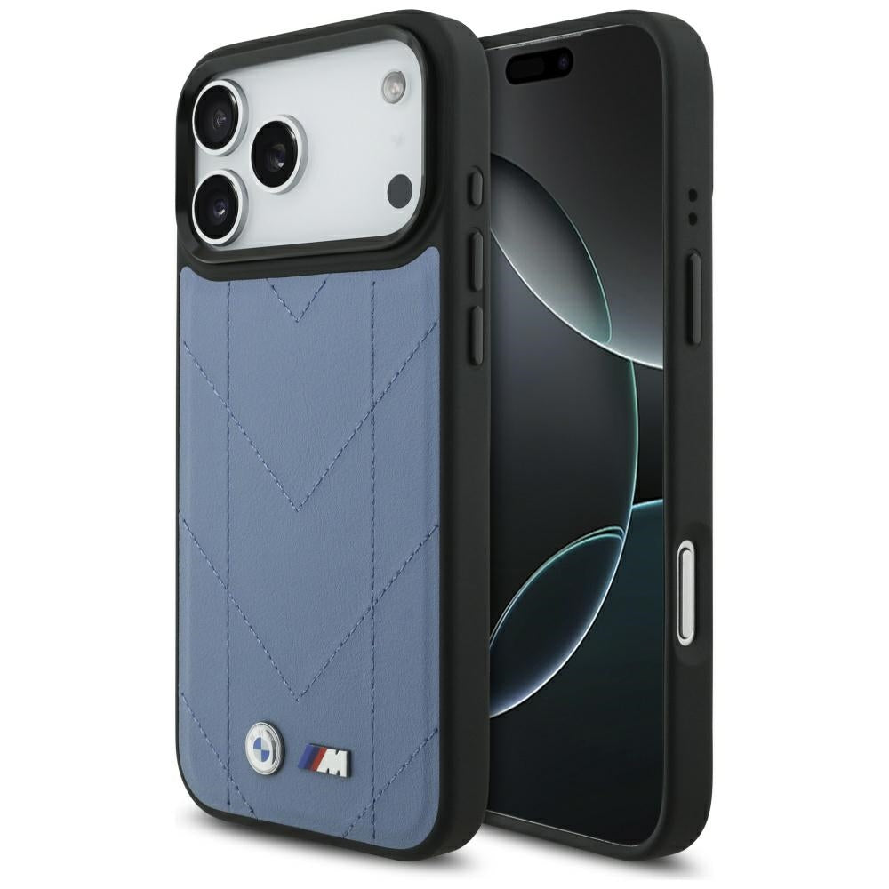 BMW M Quilted Logo MagSafe Case for iPhone 17 Pro Max - Blue_0