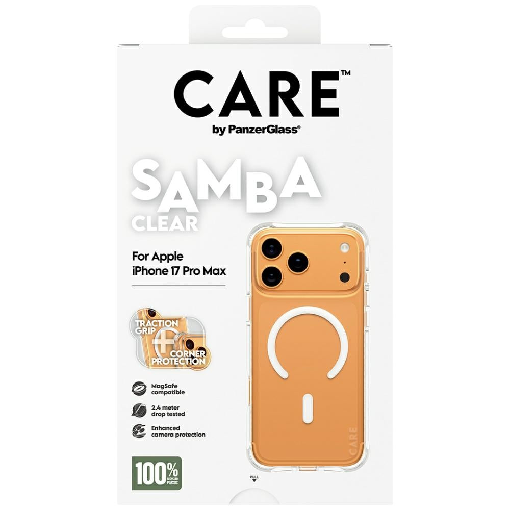 CARE by PanzerGlass Fashionable Samba Case w. White MagSafe for iPhone 17 Pro Max - Transparent_4