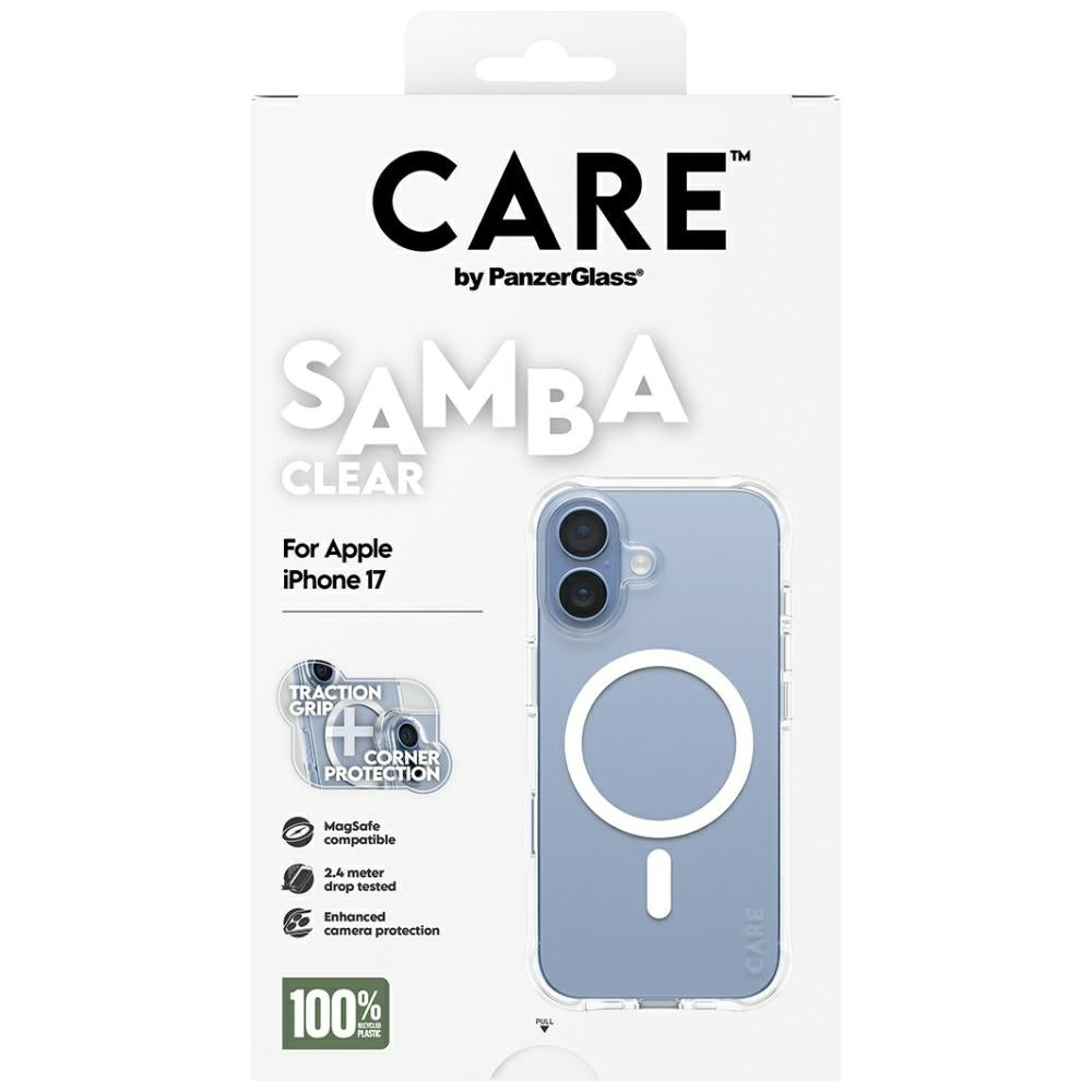 CARE by PanzerGlass Fashionable Samba Case w. White MagSafe for iPhone 17 - Transparent_4