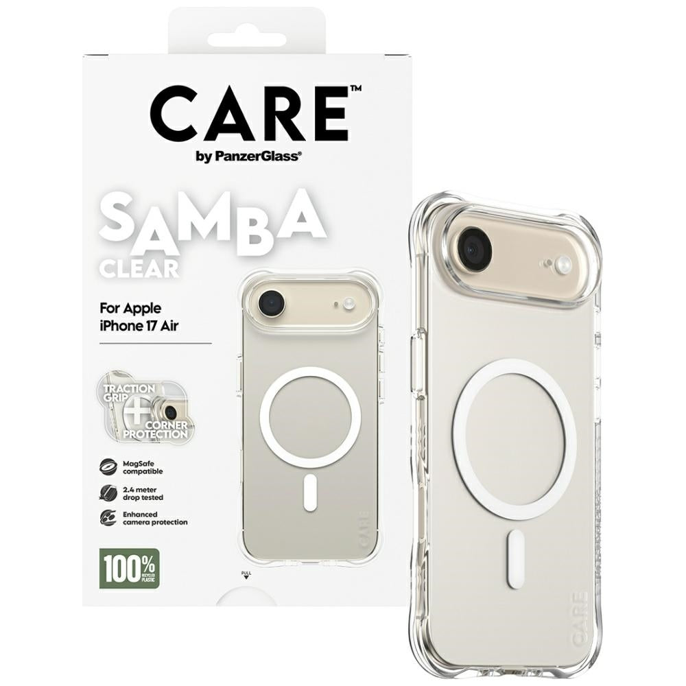 CARE by PanzerGlass Fashionable Samba Case w. White MagSafe for iPhone Air - Transparent_3