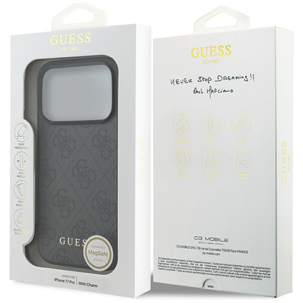 Guess 4G Charms Collection MagSafe case for iPhone 17 Pro - black_6
